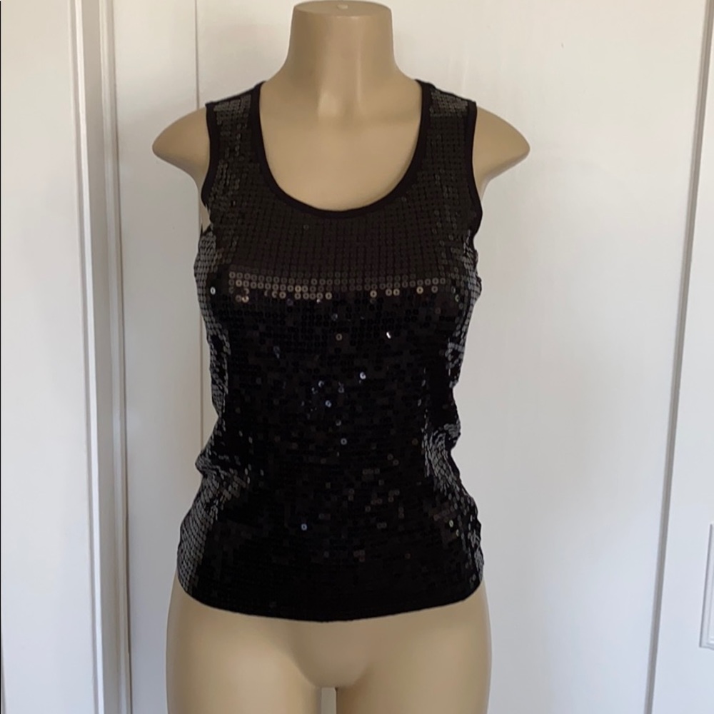 Michael by Michael Kors Black sequin tank